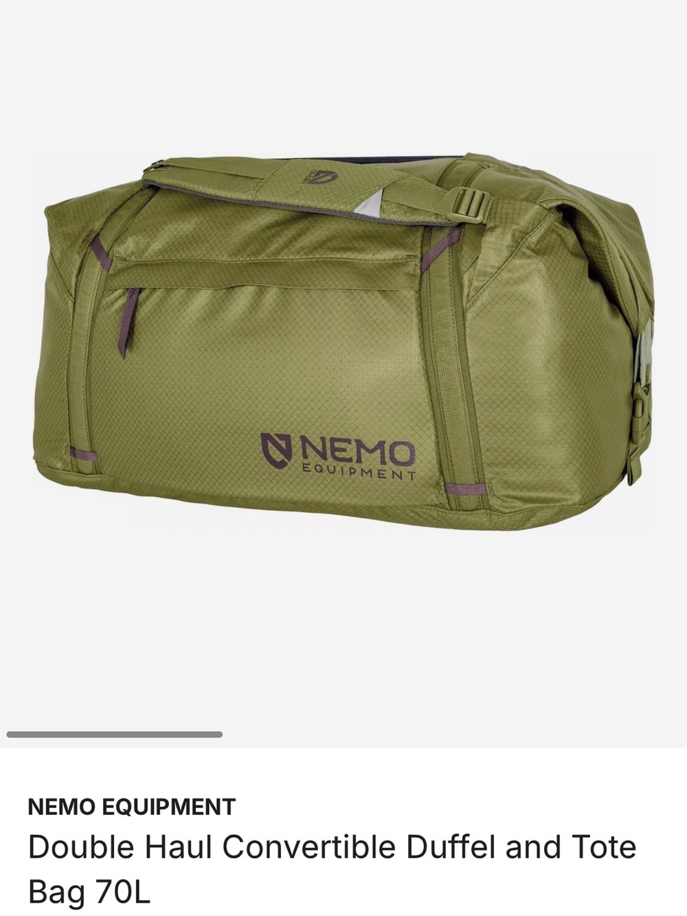 Equipment Double Haul Convertible Duffel - Olive